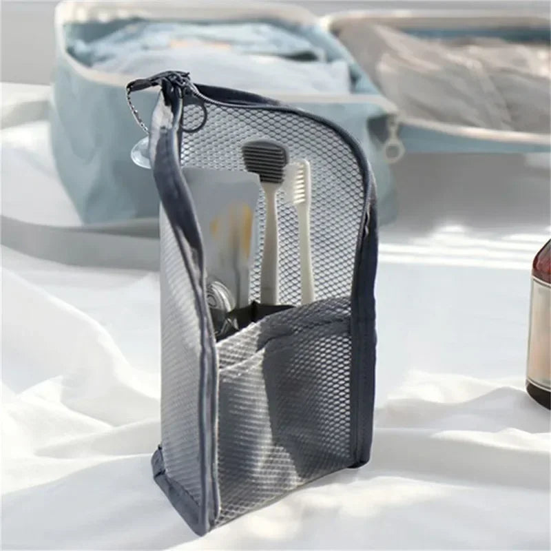 EVA Mesh Cosmetic Bag Travel Organizer For Women Portable - Smarsty