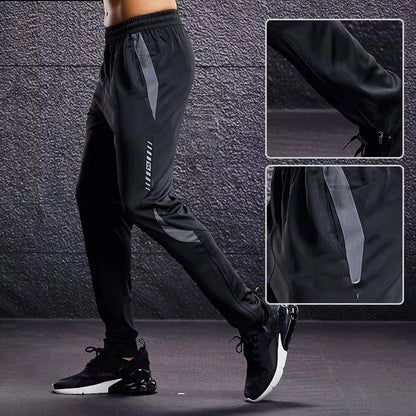 Men Sport Pants Running Pants With Zipper Pockets Soccer Training Jogging Sports Trousers Fitness Football Leggings Sweatpants - Smarsty