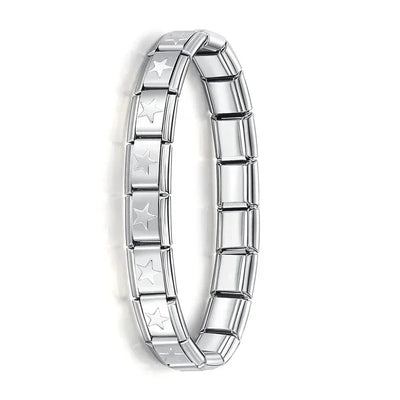 Hapiship Women's Italian Stainless Steel Charm Bracelet - Smarsty