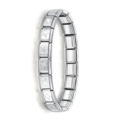 Hapiship Women's Italian Stainless Steel Charm Bracelet - Smarsty