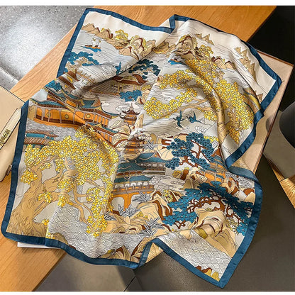 Luxury Silk Horse Print Scarf for Women - Smarsty