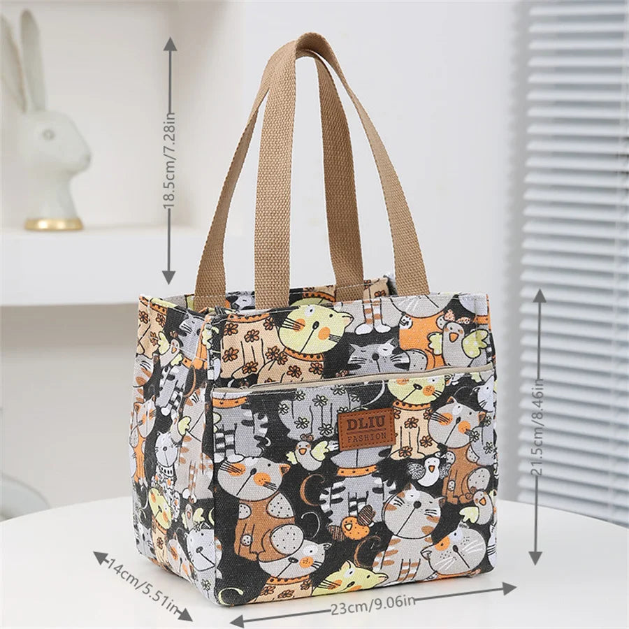 Insulated Cartoon Lunch Bag Large Capacity Bento Thermal - Smarsty