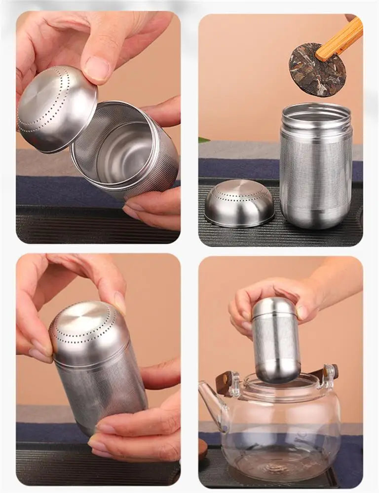 Tea Strainer Stainless Steel Tea Infuser Tea Leaves Spice Seasoning Ball Strainer Teapot Fine Mesh Coffee Filter Teaware - Smarsty