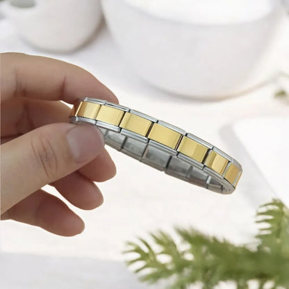 Stainless Steel Bracelet for Men and Women Gold Black - Smarsty
