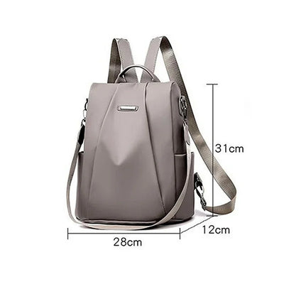 New Fashion Nylon Solid Color Lightweight Waterproof Large Capacity Detachable Shoulder Strap Multi Functional Women's Backpack - Smarsty