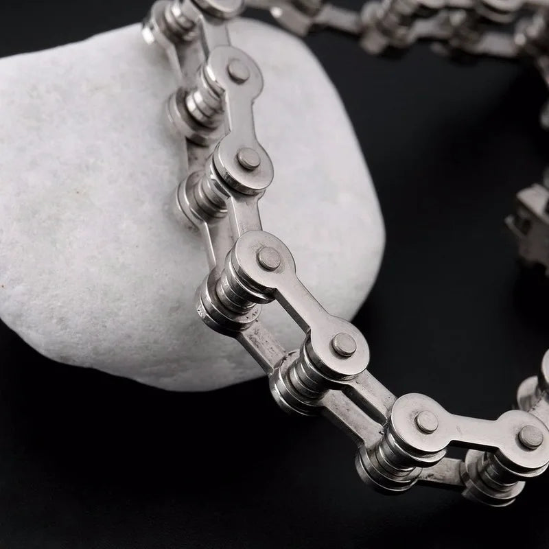 Stainless Steel Biker Chain Bracelet Durable Punk Jewelry - Smarsty