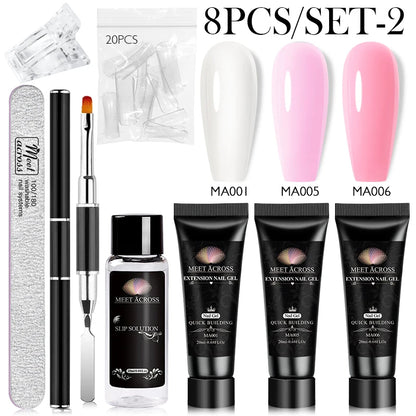Nail Extension Gel Polish Set for Stunning Manicures - Smarsty