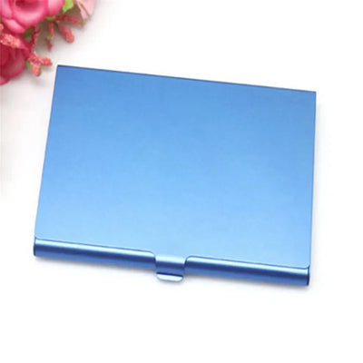 1 Pc Men Business Card Case Stainless Steel Aluminum Holder Metal Box Cover Women Credit Business Card Holder Case - Smarsty