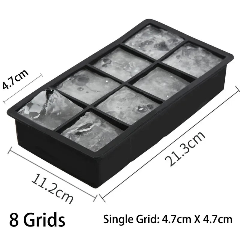 Large Food Grade Silicone Ice Cube Tray Mold - Smarsty