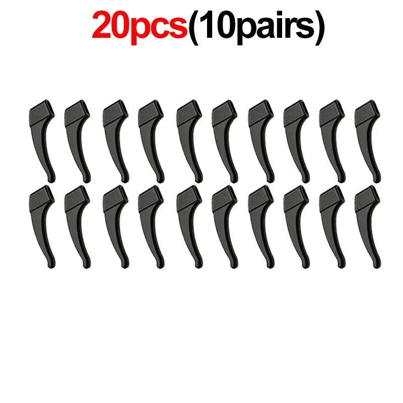 2/40pcs Silicone Ear Hook Anti-slip Glasses Leg Ear Sleeve Bracket Fastener Sunglasses Accessories Grip Anti-fall Eyewear Holder - Smarsty