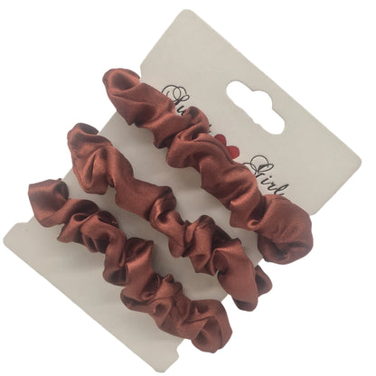 Silk Satin Scrunchies Set Gentle No Damage Hair Ties - Smarsty