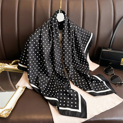 Silk Square Hair Scarf Sunscreen Beach Wrap - Smarsty