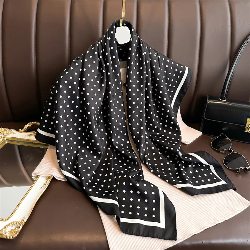 Silk Square Hair Scarf Sunscreen Beach Wrap - Smarsty
