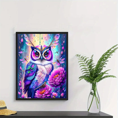 DIY 5D Diamond Painting Pink Owl Craft Set - Smarsty