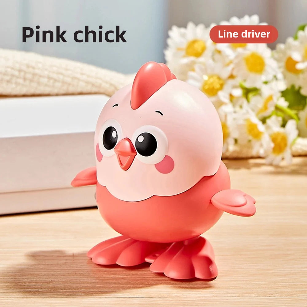 New Kidsren's Chick Can Move Cartoon Jumping Little Yellow Chicken Baby Wind-Up Small Toy Kidsren's Jumping Chicken Wind-Up Toy Fun Artificial Wind-Up Small Animal Can Move and Run Learn to Crawl 1 to 2 Years Old Baby