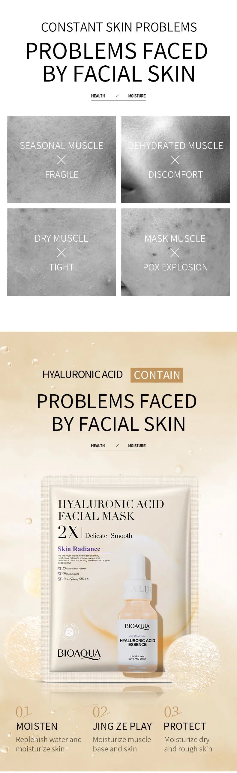 20pcs Centella Collagen Face Masks for Deep Hydration - Smarsty
