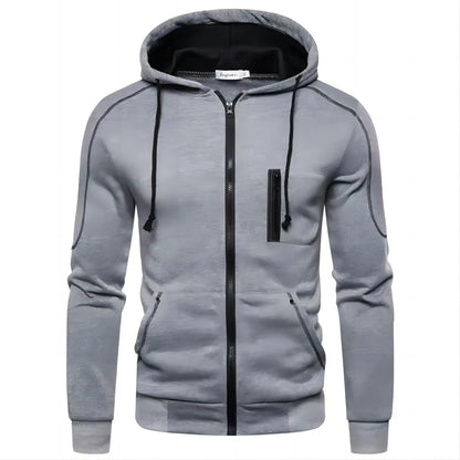 2024 New Men's Hoodie Jacket Streetwear Long Sleeve Sweatshirts Zipper Hooded Pullover Male Sportswear Men Clothing Streetwear - Smarsty