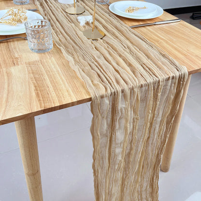 Semi-Sheer Gauze Table Runner for Elegant Events - Smarsty