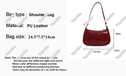 PU Leather Shoulder Bag For Women Retro Fashion Casual - Smarsty