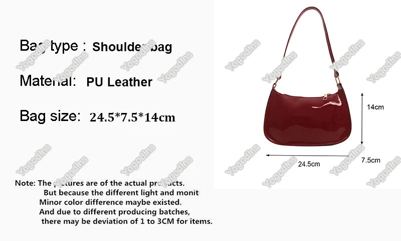 PU Leather Shoulder Bag For Women Retro Fashion Casual - Smarsty