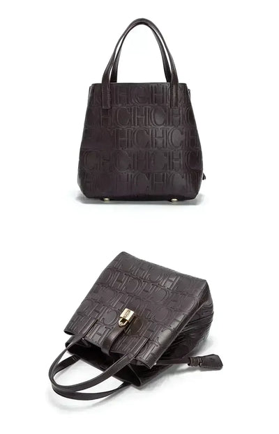 Large Capacity Handbag With Lock Design Luxury Crossbody - Smarsty