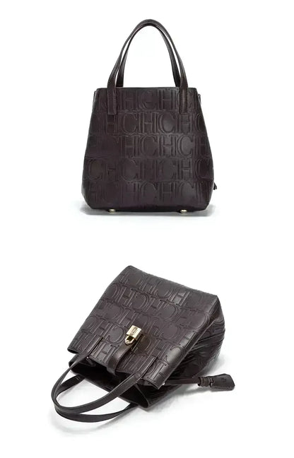 Large Capacity Handbag With Lock Design Luxury Crossbody - Smarsty