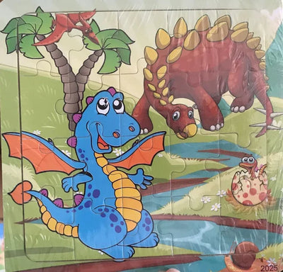 New 20 Piece Wooden 3d Puzzle Cartoon Animal Vehicle Jigsaw Puzzle Montessori Educational Toys For Kids Baby 1 2 3 Years by Smarsty