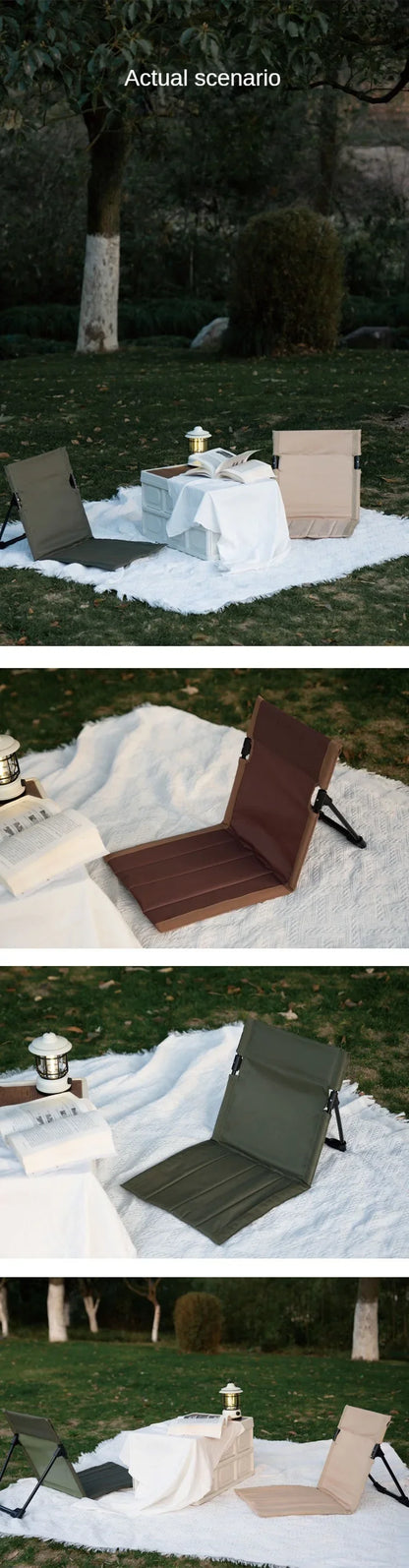 Outdoor Camping Lightweight Comfortable Folding Chair Park Leisure Beach Chair Portable Single Lazy Chair Back Chair by Smarsty