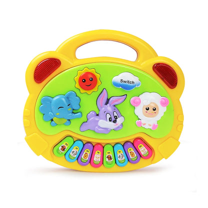 Kids Cartoon Piano Keyboard Game with Animal Sounds Flashing Light Music Baby Instrument Music Toys Educational Toys Kids Gifts by Smarsty