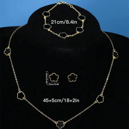 Lucky Five-Petal Flower Jewelry Set for Women - Smarsty