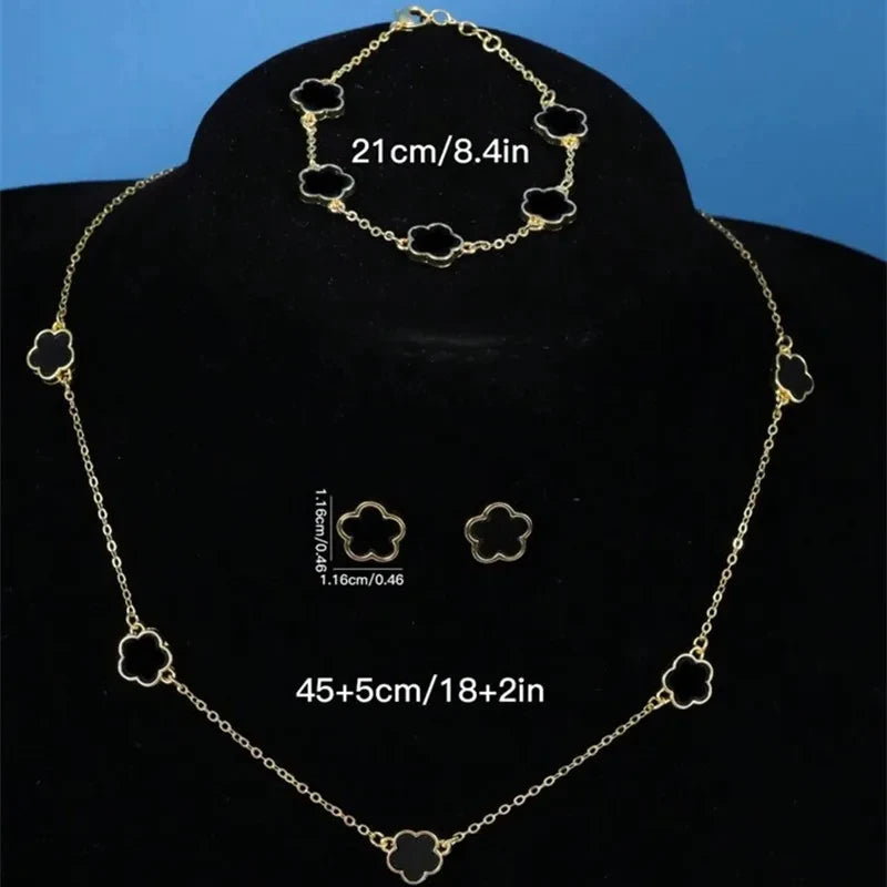 Lucky Five-Petal Flower Jewelry Set for Women - Smarsty
