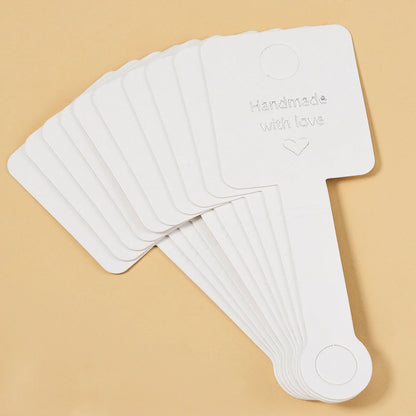50pcs Self Adhesive Kraft Paper Jewelry Tags for Retail Display - Smarsty