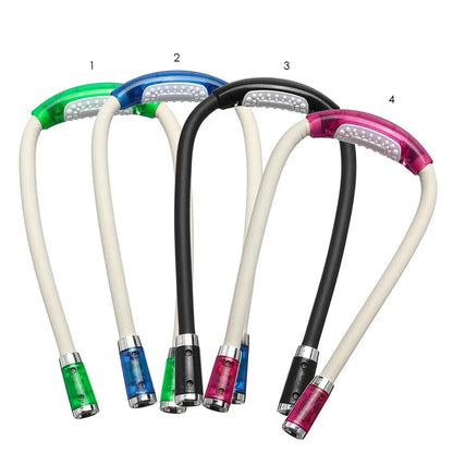 ABS LED Flexible Handsfree Hug Neck Reading Book Light Lamp Torch Flashlight Multifunctional Work Lamp