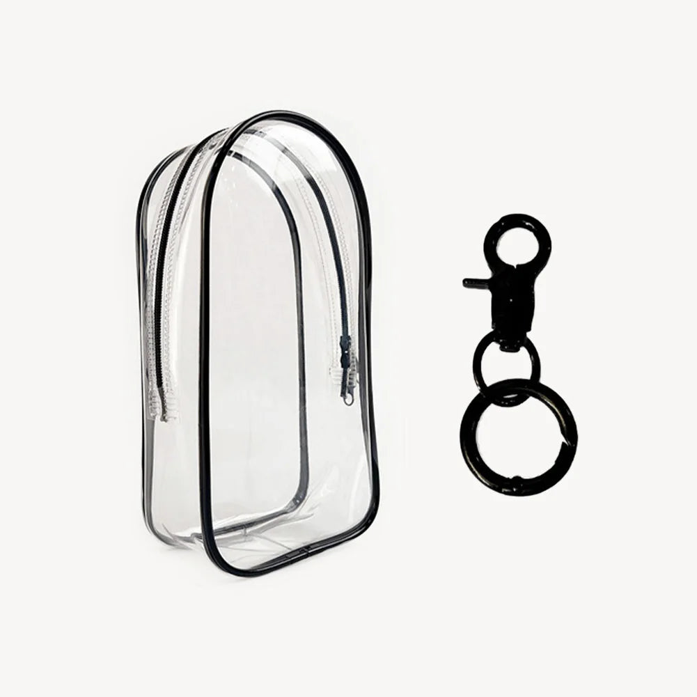 Colorful Transparent Protector Case Organizer Box for 17cm Labubu V3 Dolls Outdoor Display Bag With Keychain Doll Accessories by Smarsty