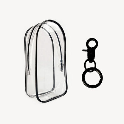 Colorful Transparent Protector Case Organizer Box for 17cm Labubu V3 Dolls Outdoor Display Bag With Keychain Doll Accessories by Smarsty