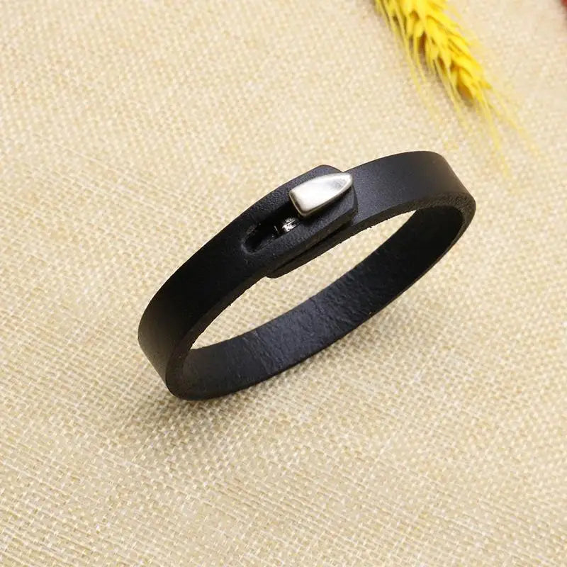 Vintage Genuine Leather Wrap Bracelet Durable Punk Wristband - Smarsty