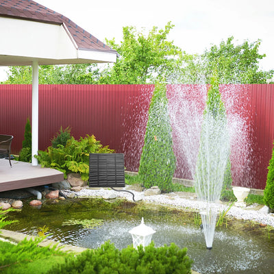 Solar Fountain Pump with Six Nozzles for Garden Decor - Smarsty