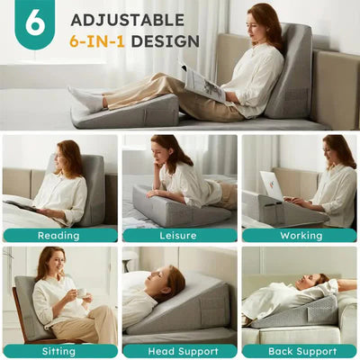 Bed Wedge Pillow for Snoring Relief and Leg Elevation - Smarsty