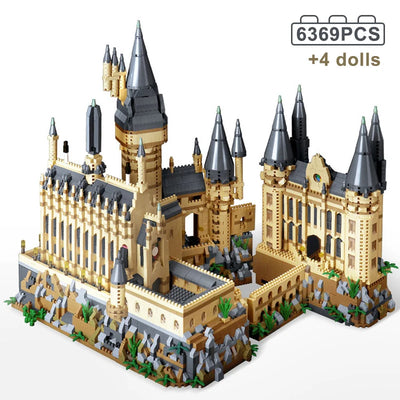 Micro Bricks City Creative Medieval Magic Castle Series School Architecture Palace Model Building Blocks Gifts Kid Assembly Toys - Smarsty