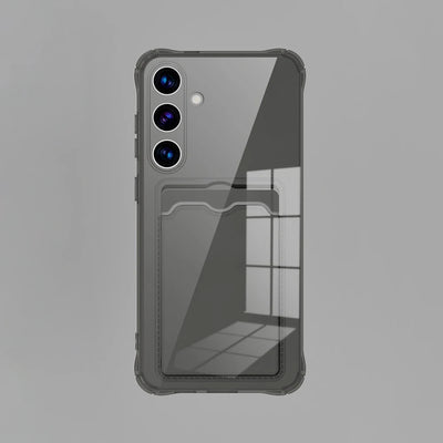 Transparent Card Slot Silicone Case For Galaxy Phones - Smarsty