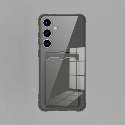 Transparent Card Slot Silicone Case For Galaxy Phones - Smarsty