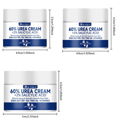 SUYARUN 60% Urea Foot Cream for Cracked Heels & Dry Skin - Intensive Moisturizing Treatment, Callus Remover, Diabetic Foot Care. - Smarsty