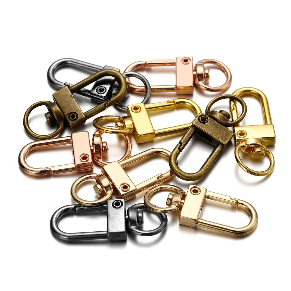 Rotating Lobster Clasps Gold Rhodium Secure 10pcs Pack - Smarsty