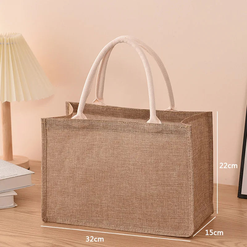 Linen Shopping Bag With Hand Painted Eco Friendly Design - Smarsty