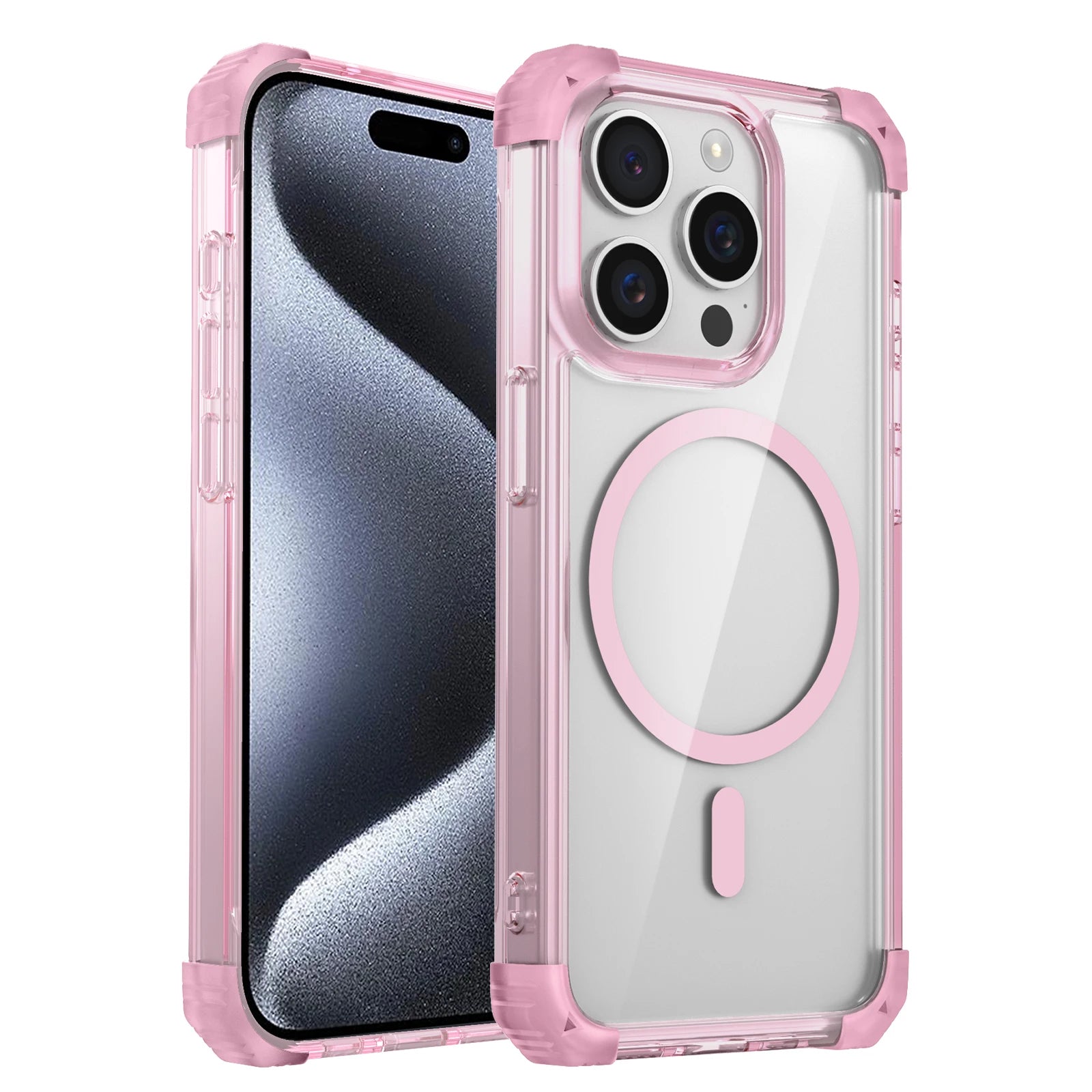 Luxury For Magsafe Wireless Charge Shockproof Armor Clear Case For iPhone 17 16 14 13 12 15 Pro Max Magnetic Clear Hard Cover