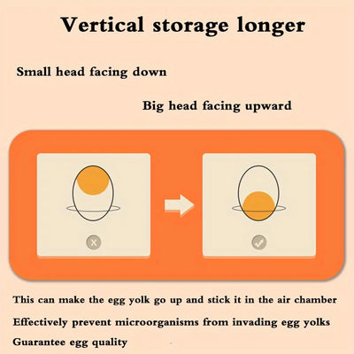 1pc Kitchen Egg Storage Box Refrigerator Fresh Plastic 2-Layer Drawer Type Large Capacity Storage Home Kitchen Organizer Rack by Smarsty