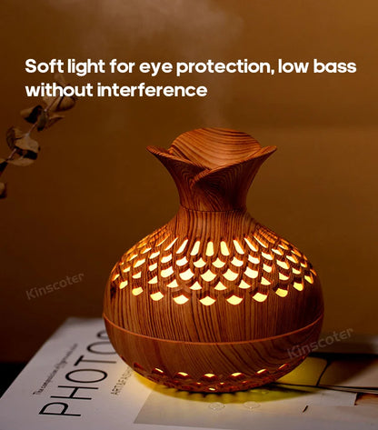 Wood Grain USB Humidifier 300ml for Hydration - Smarsty