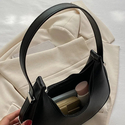 Luxury PU Leather Hobo Bag For Women With Zipper Closure - Smarsty