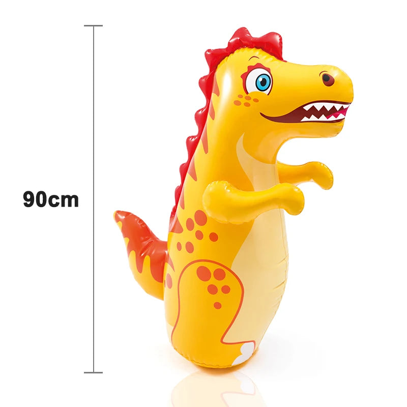 Children Adult Tumbler Boxing Inflatable Standing Punching Bag Boys Dinosaur Sport Toys Kids Activity Outdoors Game Gift - Smarsty