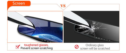 Dual Lens Dashcam With 4.3 Inch Rearview Mirror FHD 1080P - Smarsty